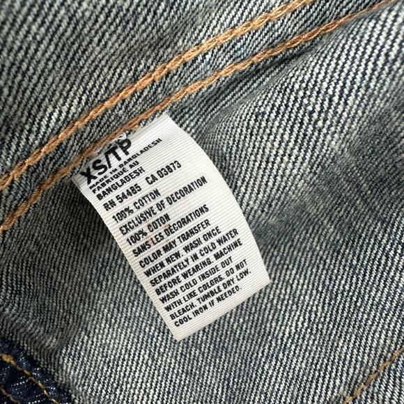 American Eagle Size XS Long Sleeve Button Down Denim Jean Jacket with Pockets - Picture 4 of 4